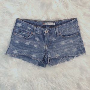 Levi's shorty short stars cut off, great condition, size 5